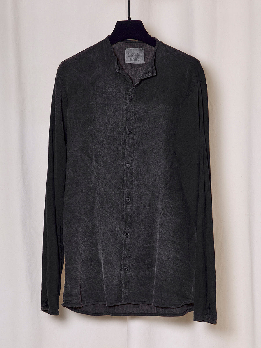 PREORDER S20 NO.262 BLACK STONEWASH COTTON BAMBULA SHIRT
