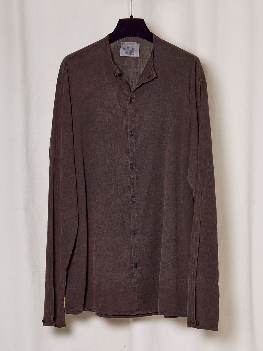 PREORDER S20 NO.262 BROWN STONEWASH COTTON BAMBULA SHIRT