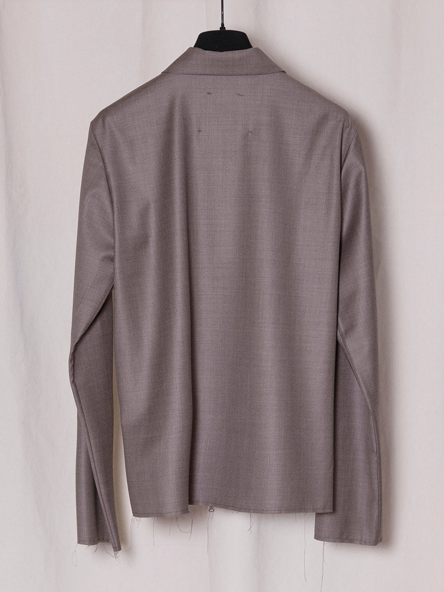 PRE-ORDER S19 NO.273 FINE WOOL ZIPPER SHIRT