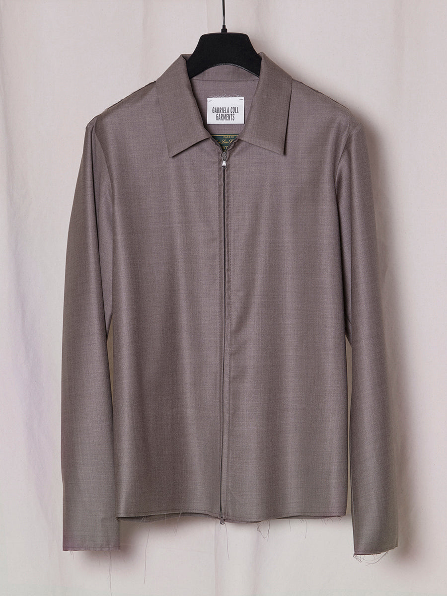 PRE-ORDER S19 NO.273 FINE WOOL ZIPPER SHIRT