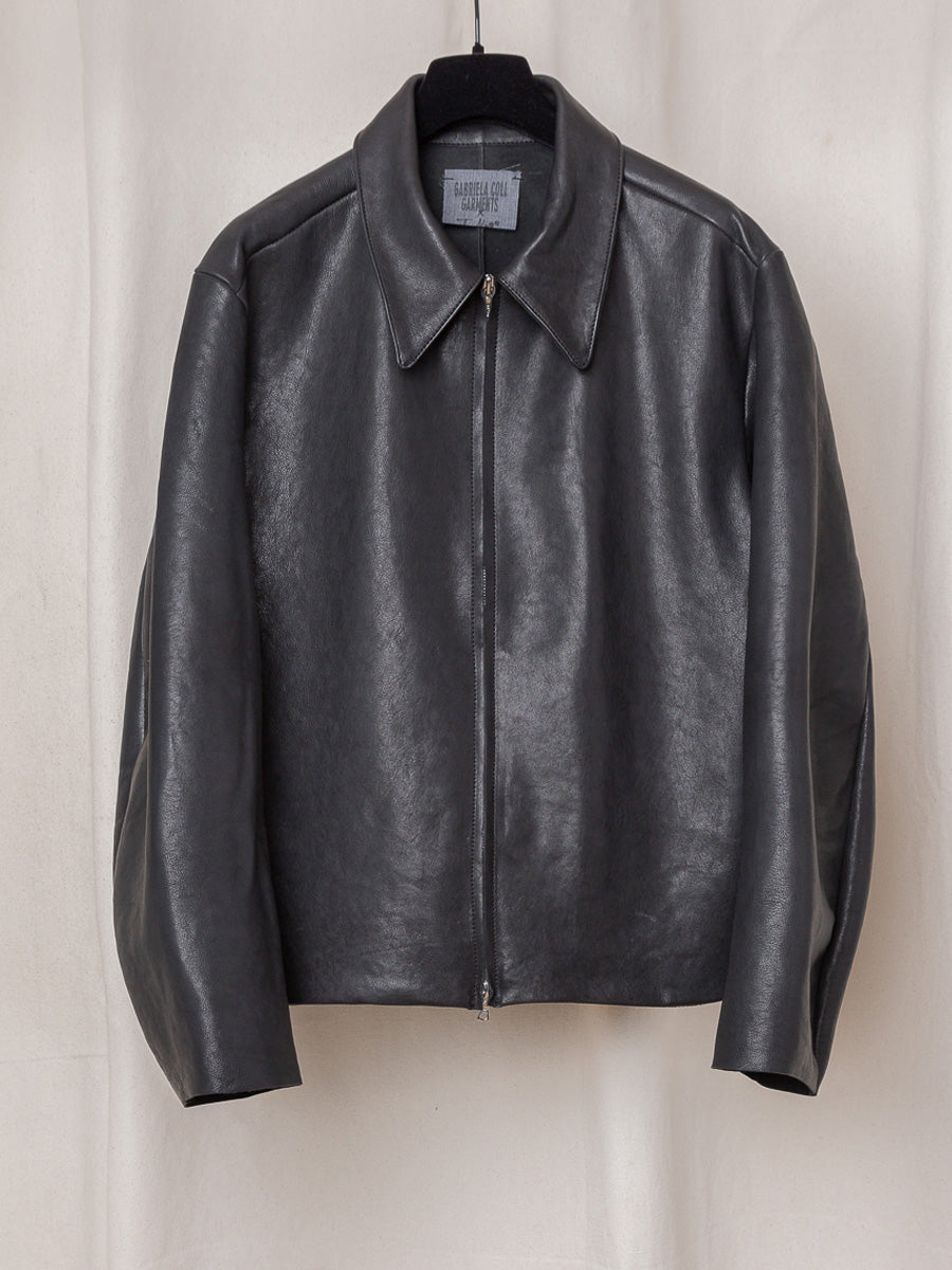 PREORDER S20 NO.285 BLACK LEATHER POCKET JACKET