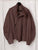 S17 NO.286 BROWN CROPPED OVERSIZED JACKET