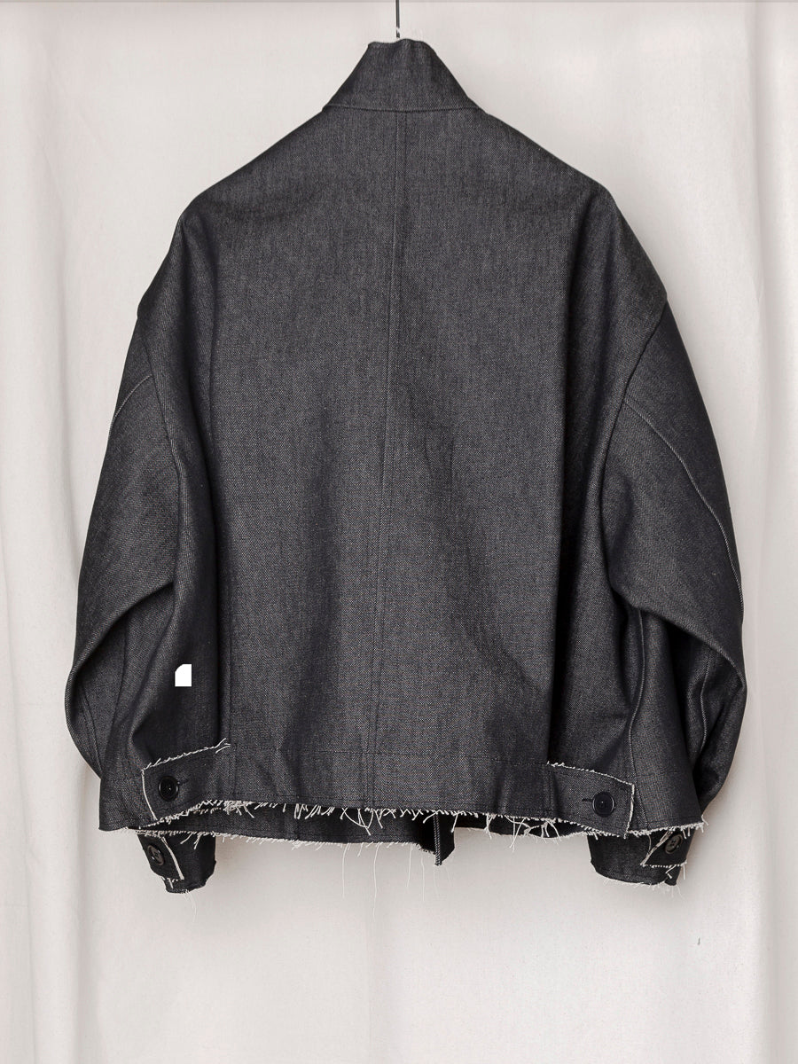 S17 NO.286 BROWN CROPPED OVERSIZED JACKET