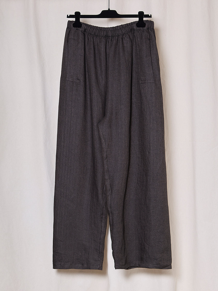 PREORDER S20 NO.287 LINEN FLAP POCKET TROUSERS