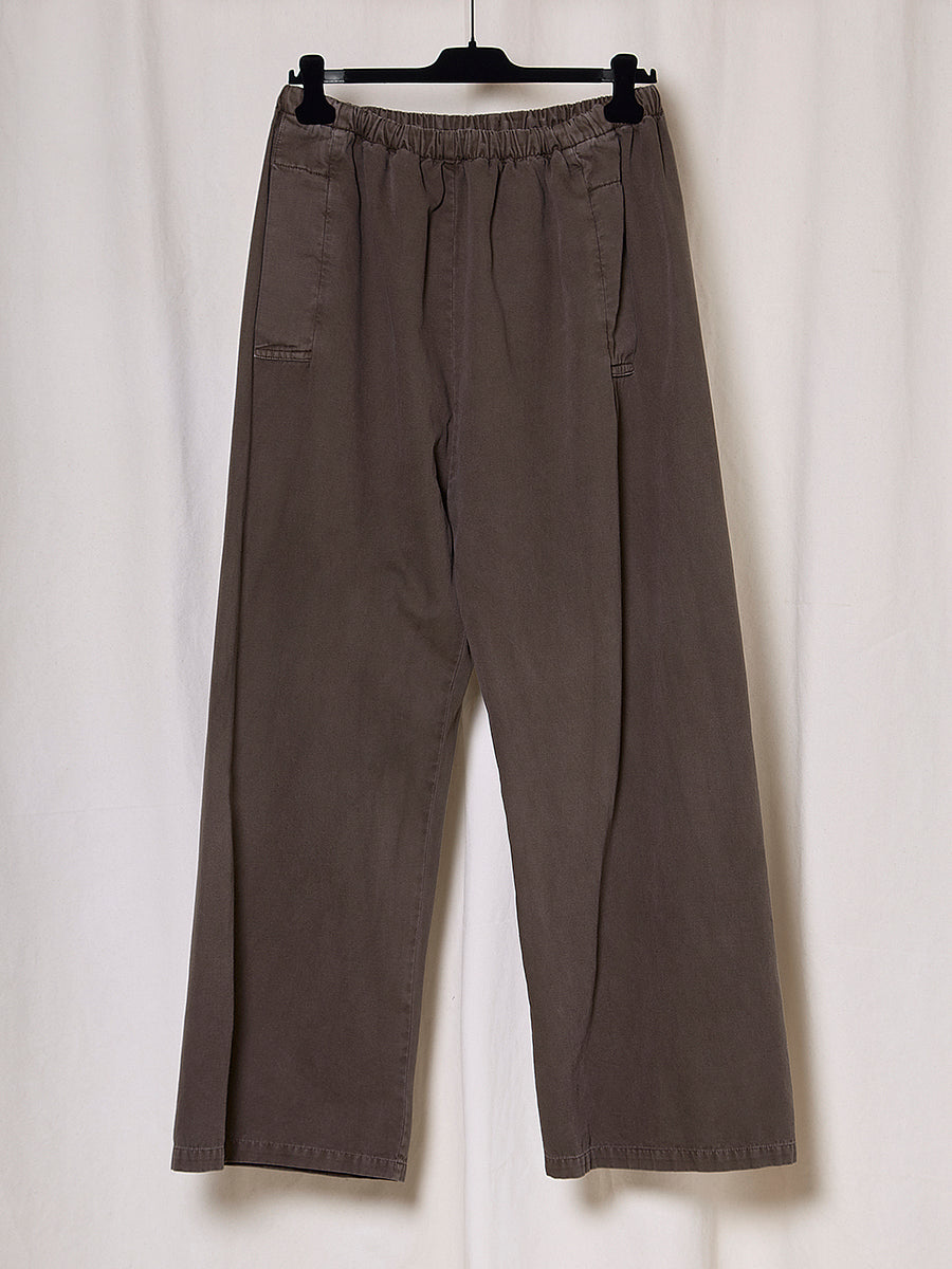 PREORDER S20 NO.287 MUD THIN CANVAS FLAP POCKET TROUSERS