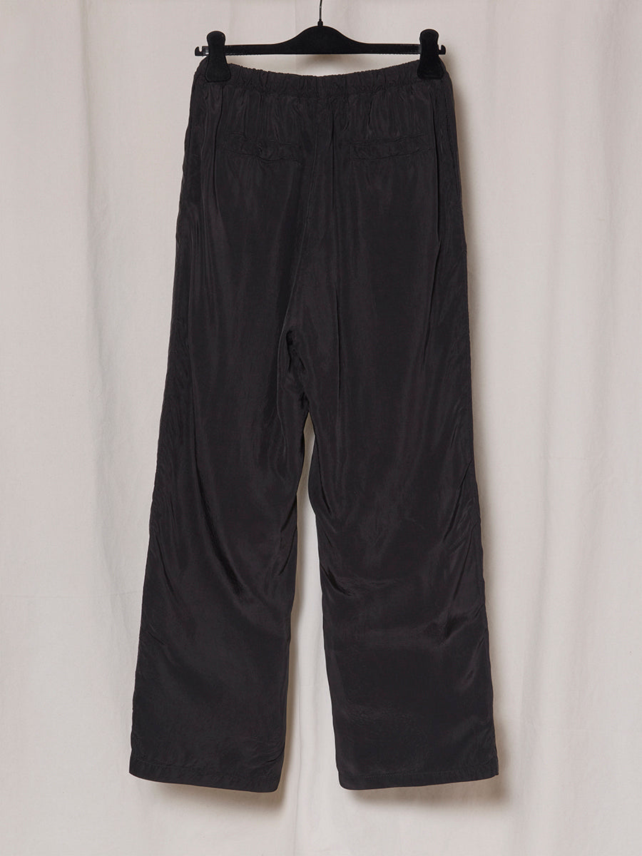 PREORDER S20 NO.288 BLACK CUPRO DRAWSTRING TROUSERS