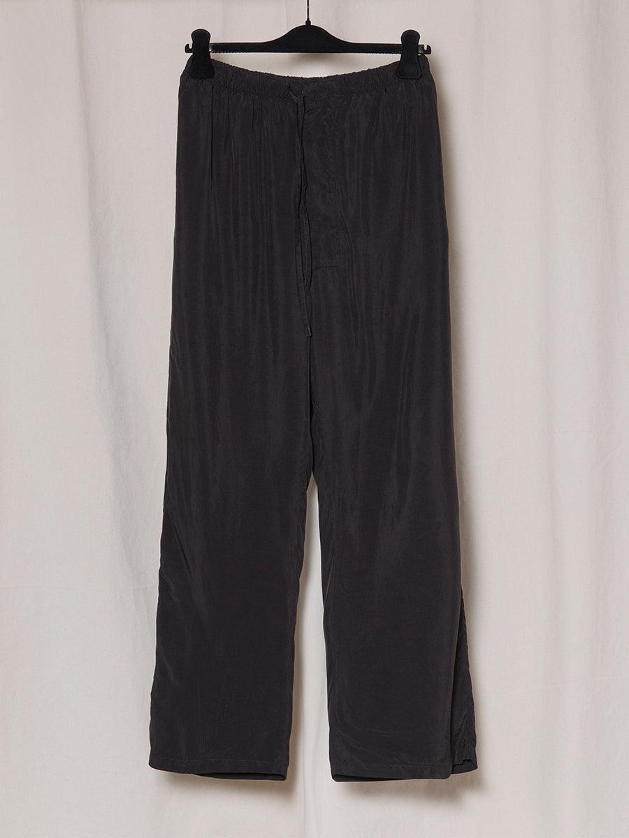 PREORDER S20 NO.288 BLACK CUPRO DRAWSTRING TROUSERS