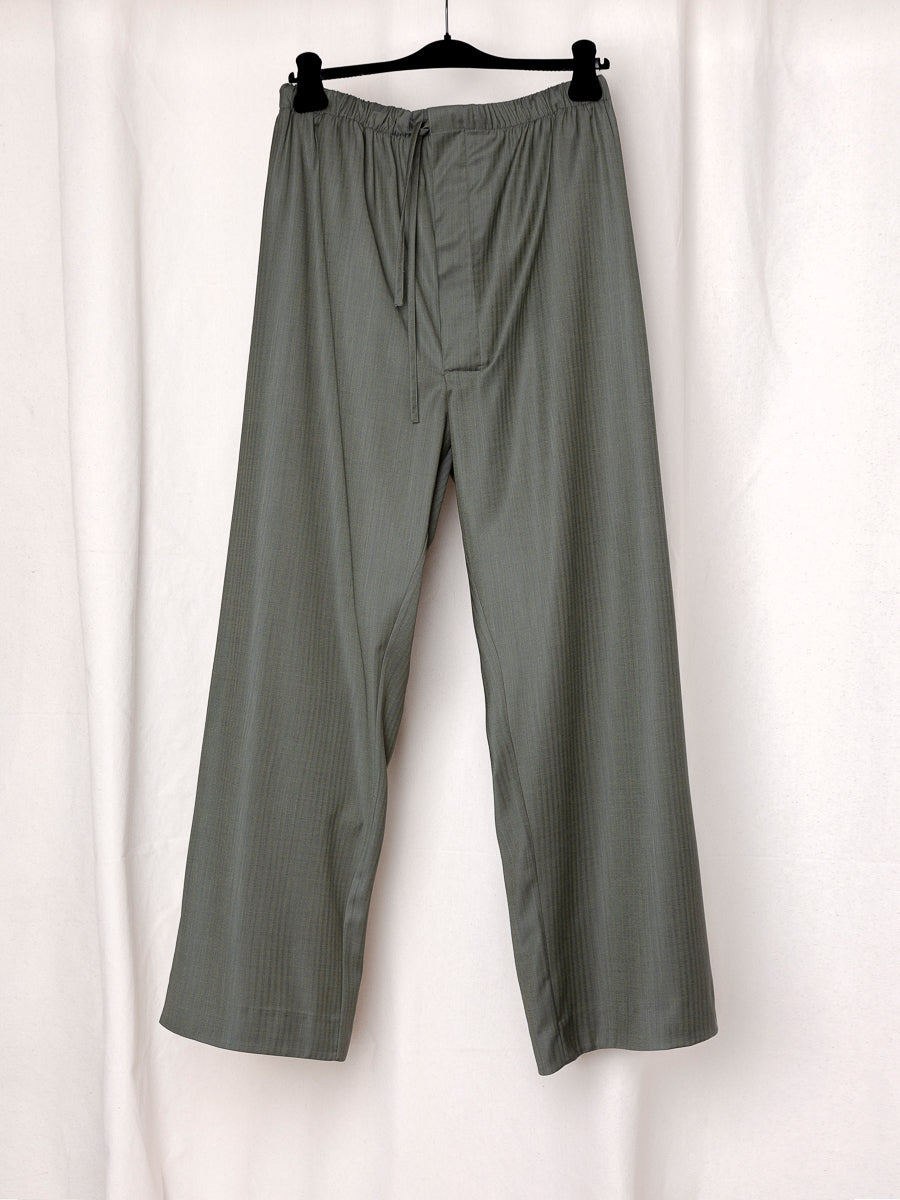 S17 NO.288 FINE WOOL DRAWSTRING TROUSERS