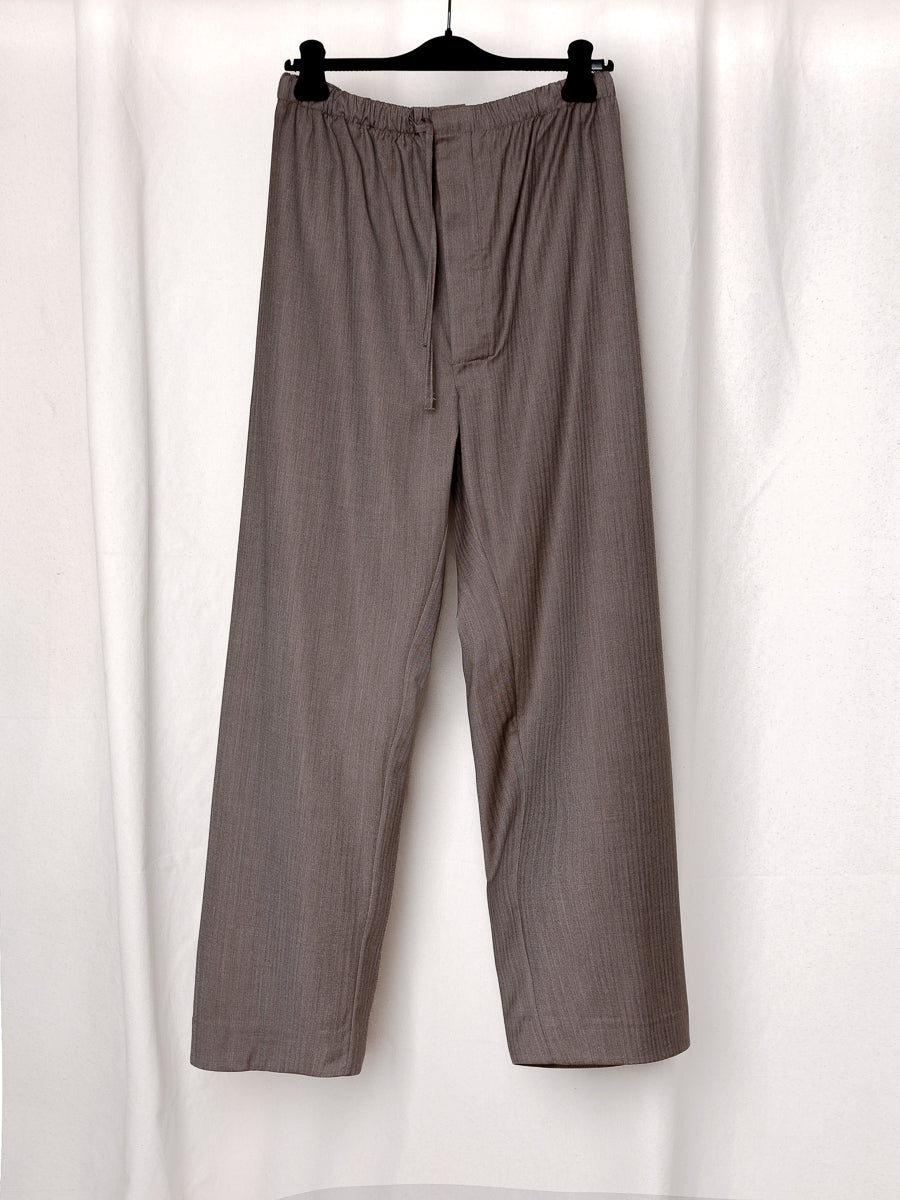 S17 NO.288 FINE WOOL DRAWSTRING TROUSERS