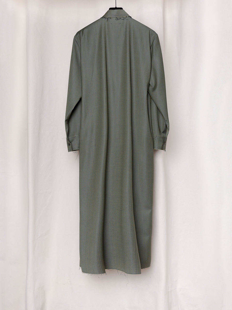 S17 NO.291 FINE WOOL LONGSLEEVE LONG SHIRT