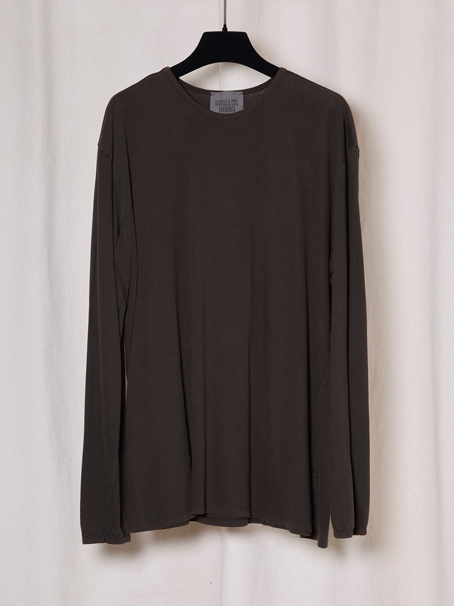 PREORDER S20 NO.300 BROWN ORGANIC COTTON LOOSE T-SHIRT