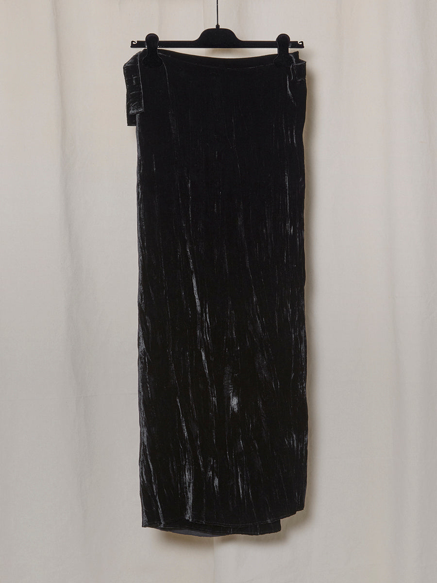 PRE-ORDER S19 NO.304 SILK VELVET WRAP SKIRT