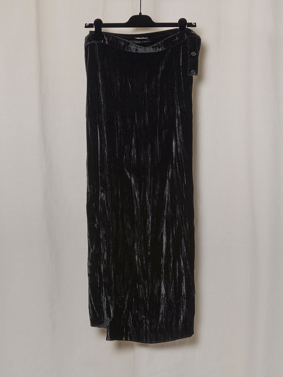 PRE-ORDER S19 NO.304 SILK VELVET WRAP SKIRT