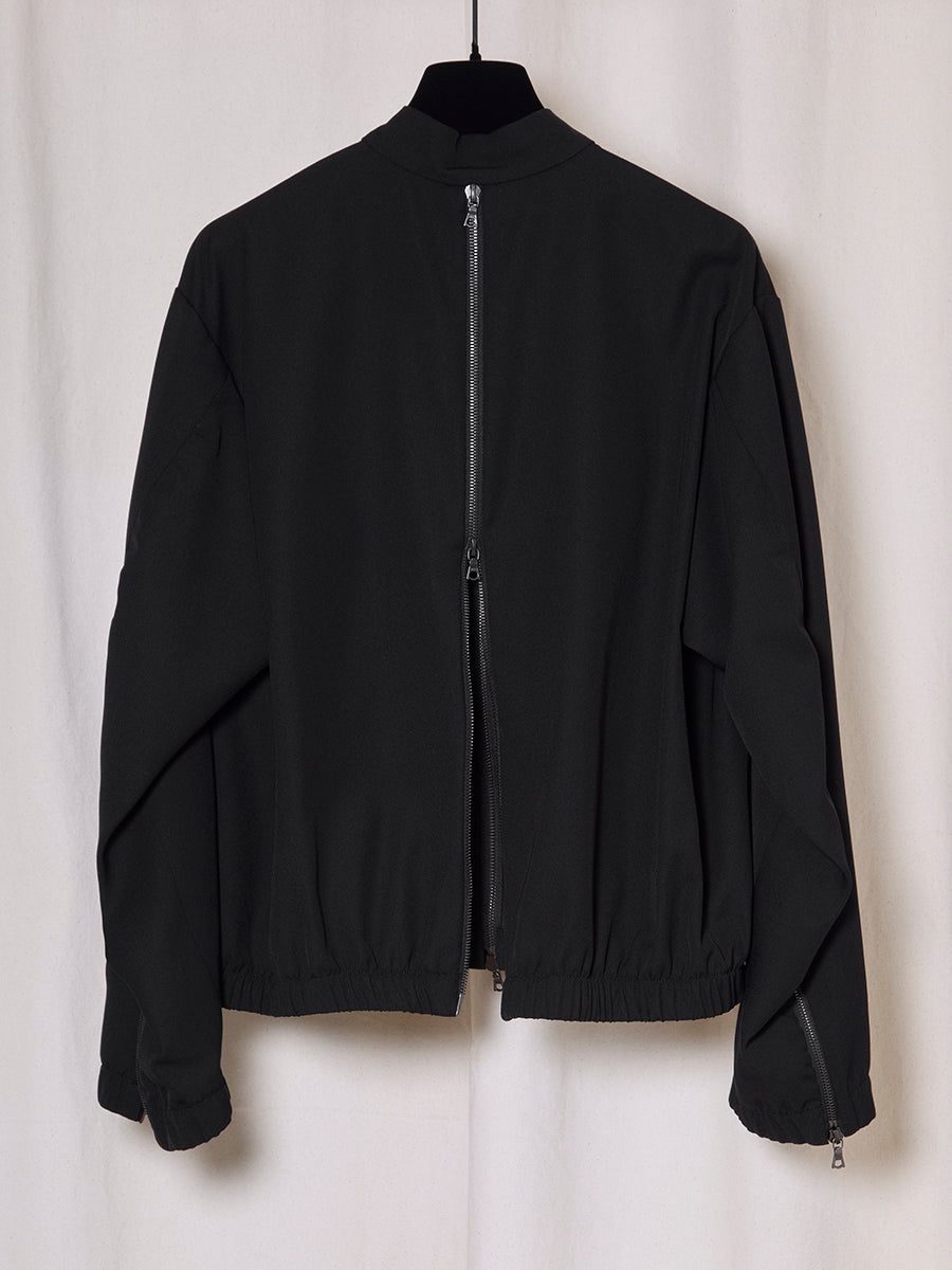PREORDER S20 NO.306 BLACK NYLWOOL SIX ZIPPER JACKET