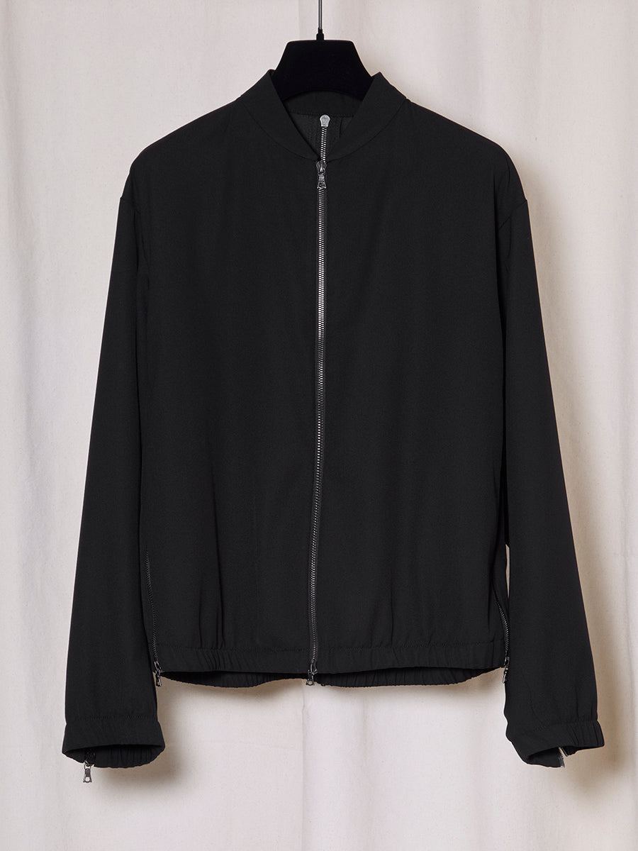 PREORDER S20 NO.306 BLACK NYLWOOL SIX ZIPPER JACKET