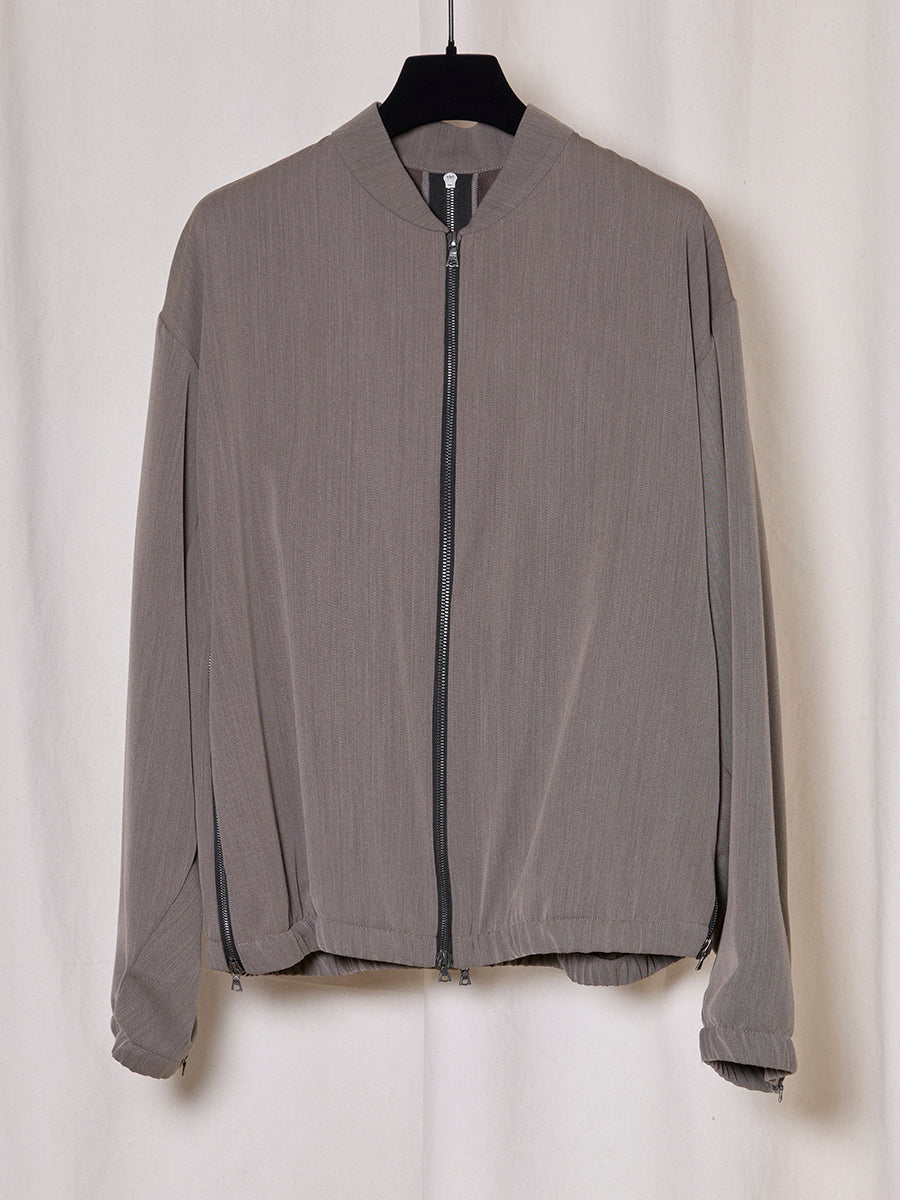 PREORDER S20 NO.306 GRANITE  NYLWOOL SIX ZIPPER JACKET