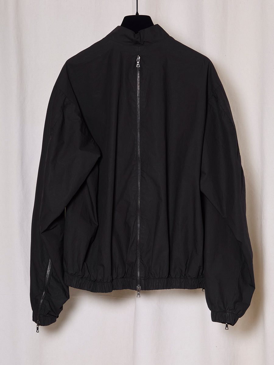 PREORDER S20 NO.306 BLACK  POPLIN DOUBLE SIX ZIPPER JACKET