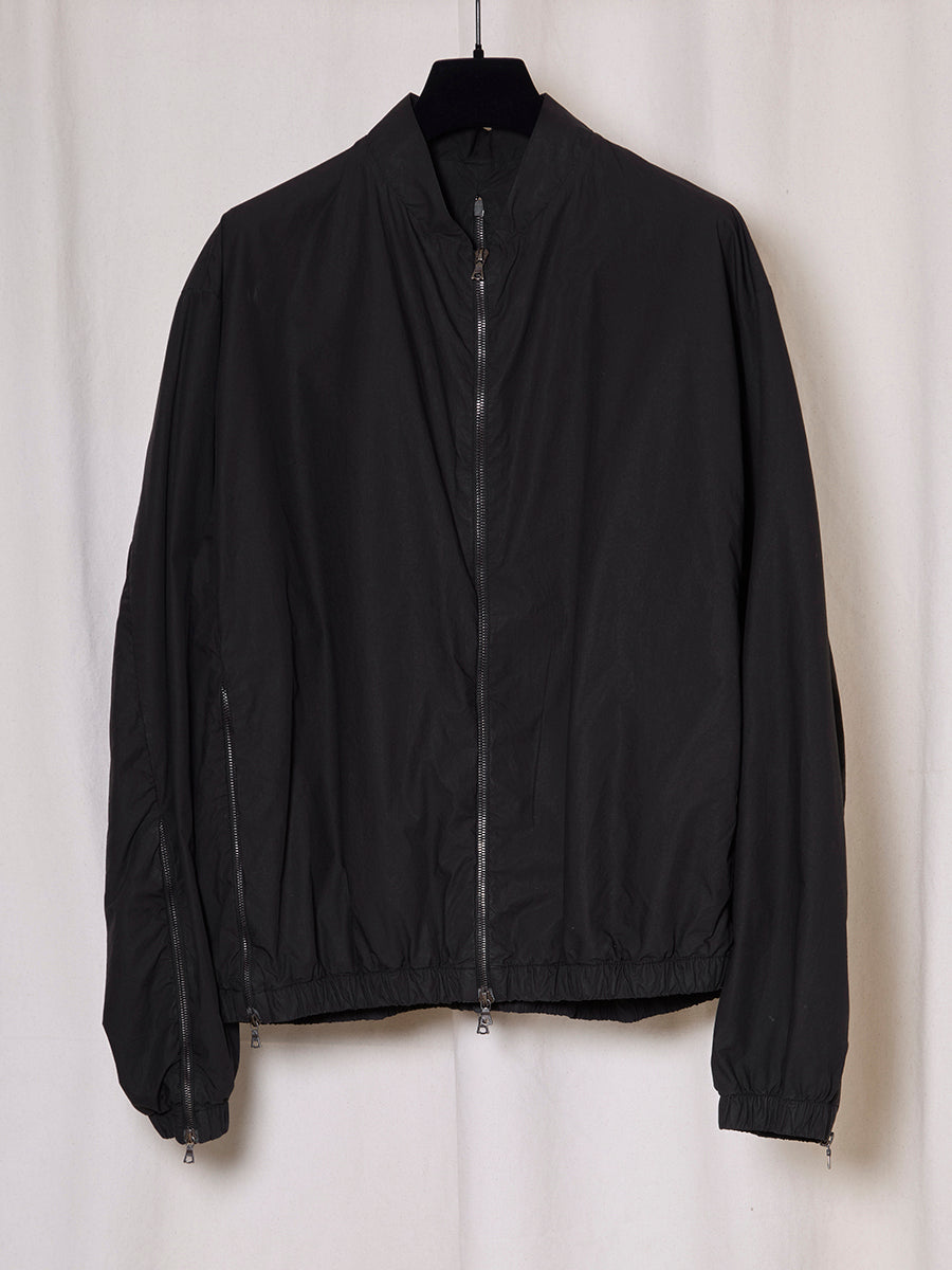 PREORDER S20 NO.306 BLACK  POPLIN DOUBLE SIX ZIPPER JACKET