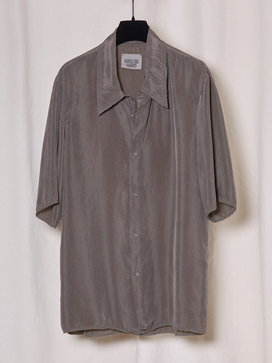 PREORDER S20 NO.307 CUPRO DROP COLLAR SHORT SLEEVE SHIRT