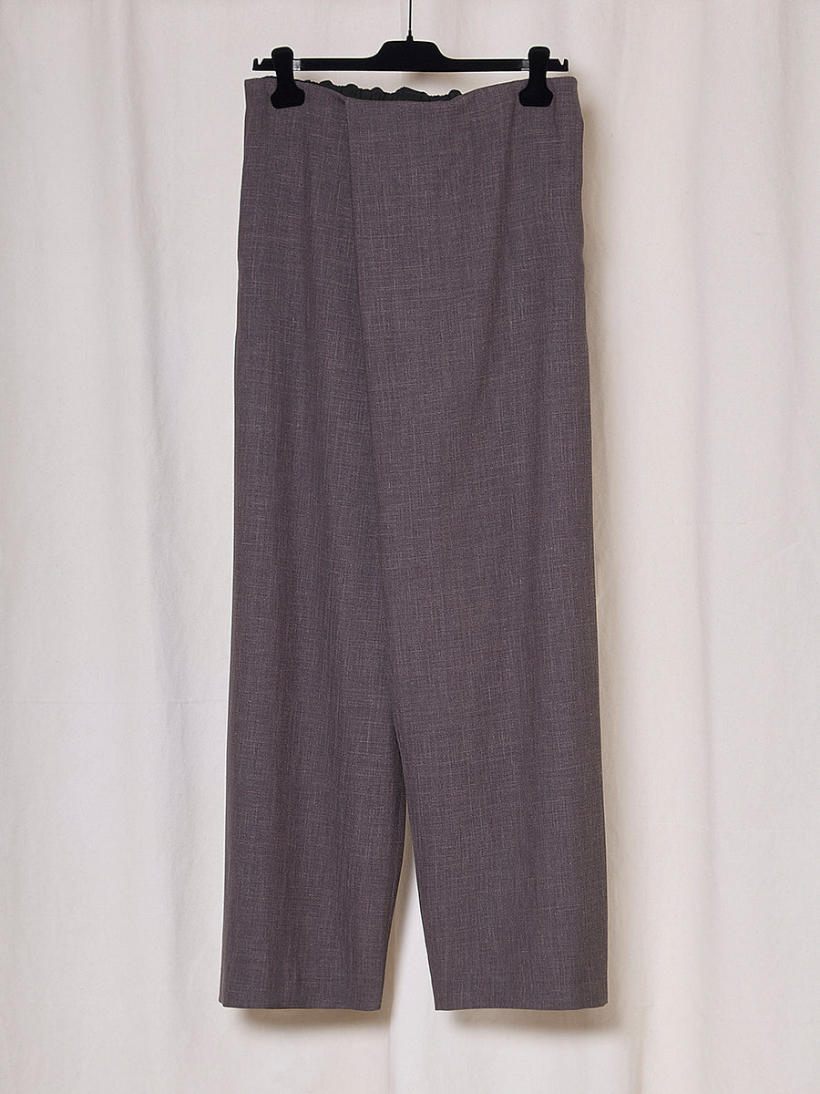 PREORDER S20 NO.310 FINE WOOL CROSSED TROUSERS