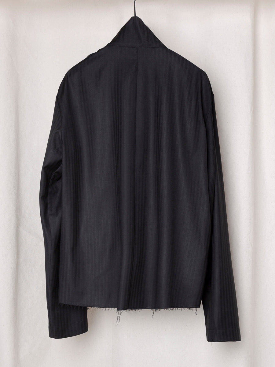 S17 NO.323 FINE WOOL ZIPPER SHIRT