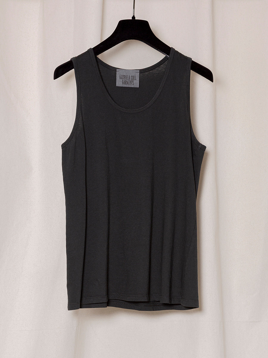 PREORDER S20 NO.326 BLACK ORGANIC COTTON TANK TOP