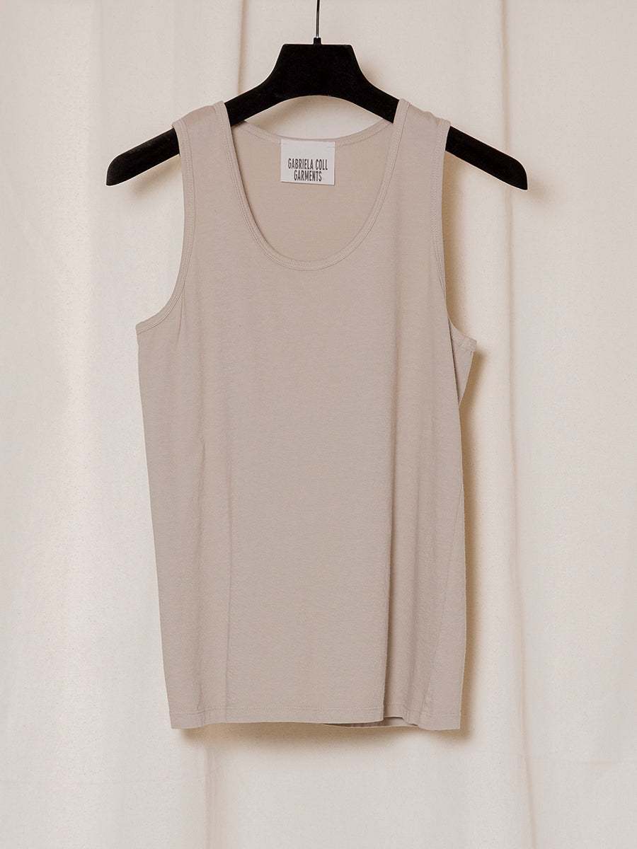 S18 NO.326 STONE ORGANIC COTTON TANK TOP