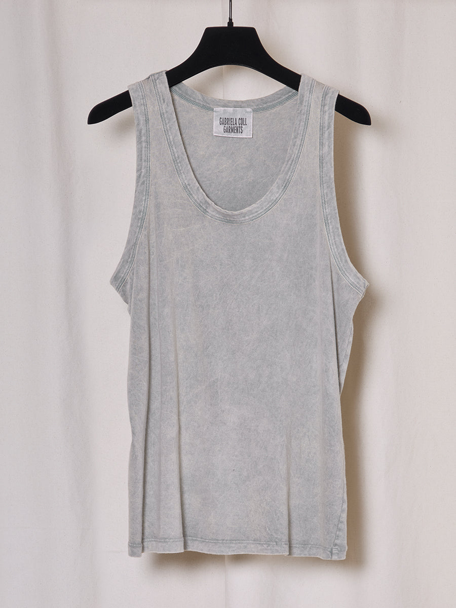PREORDER S20 NO.326 SAGE STONEWASH ORGANIC COTTON TANK TOP