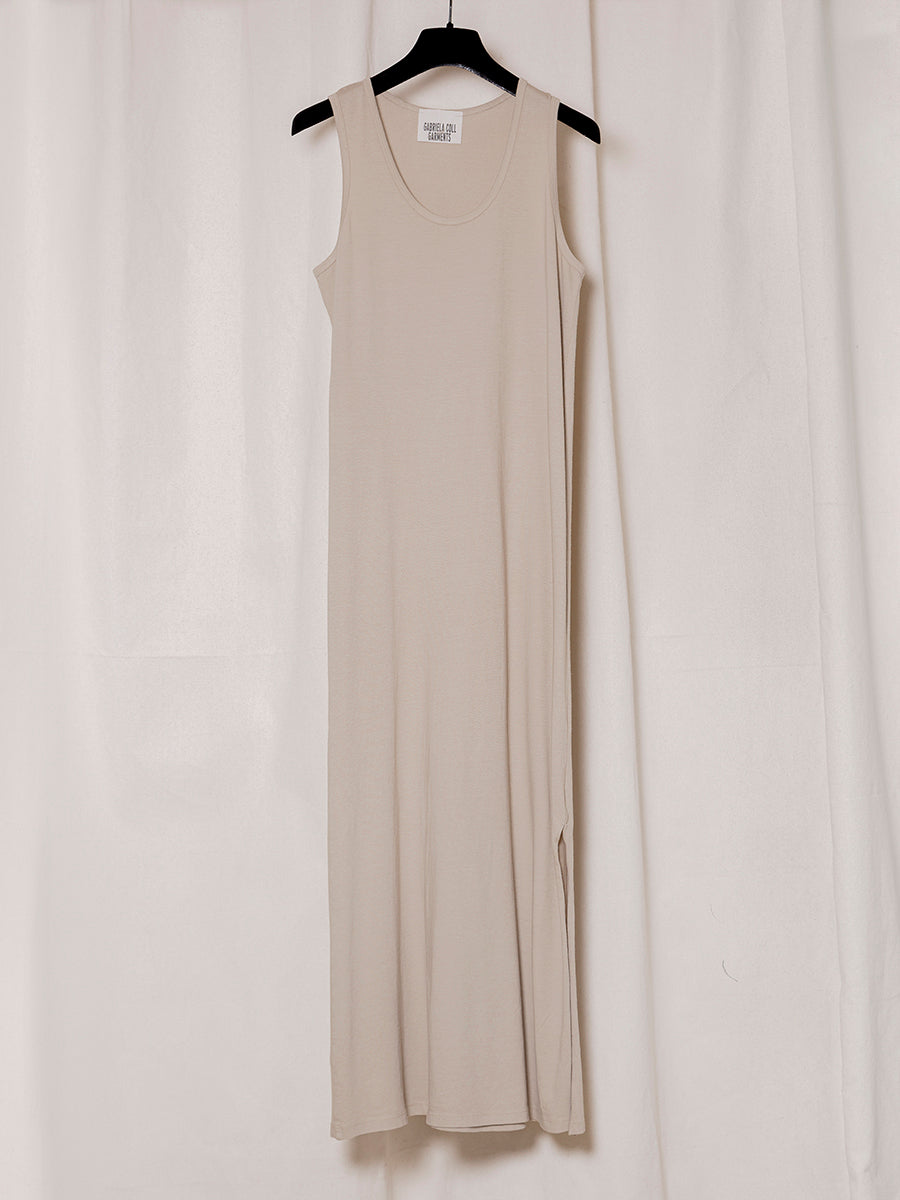 S18 NO.327 STONE ORGANIC COTTON TANK DRESS