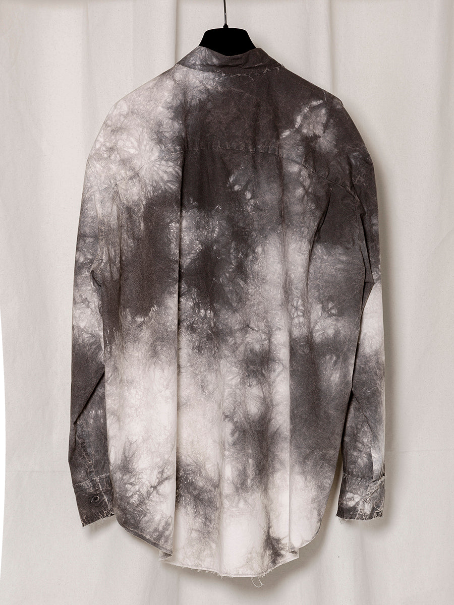 S18 NO.328 WHITE/BLACK POPLIN OVERSIZED SHIRT