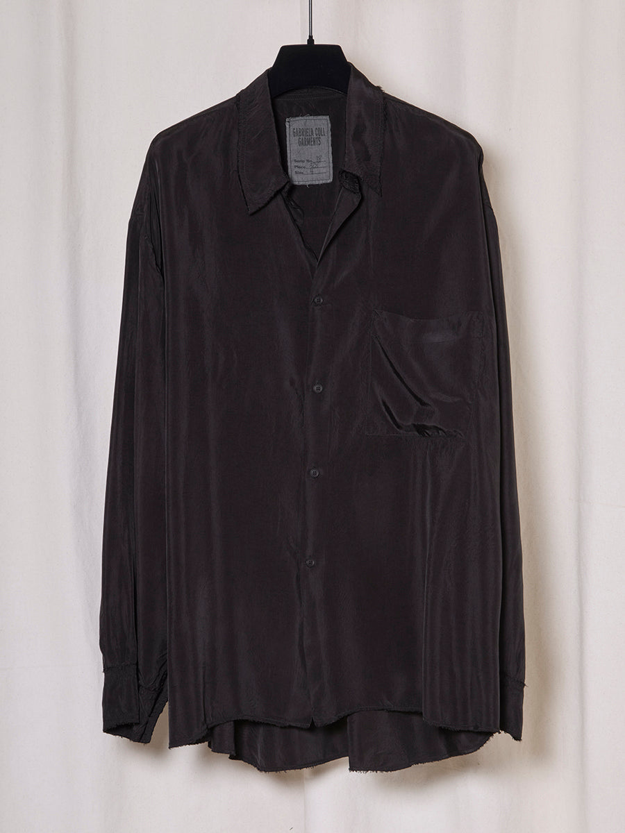 PREORDER S20 NO.328 BLACK CUPRO OVERSIZED SHIRT