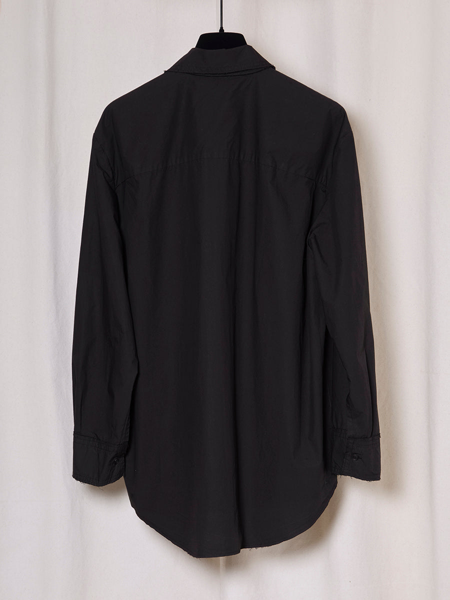 PREORDER S20 NO.328 BLACK POPLIN OVERSIZED SHIRT