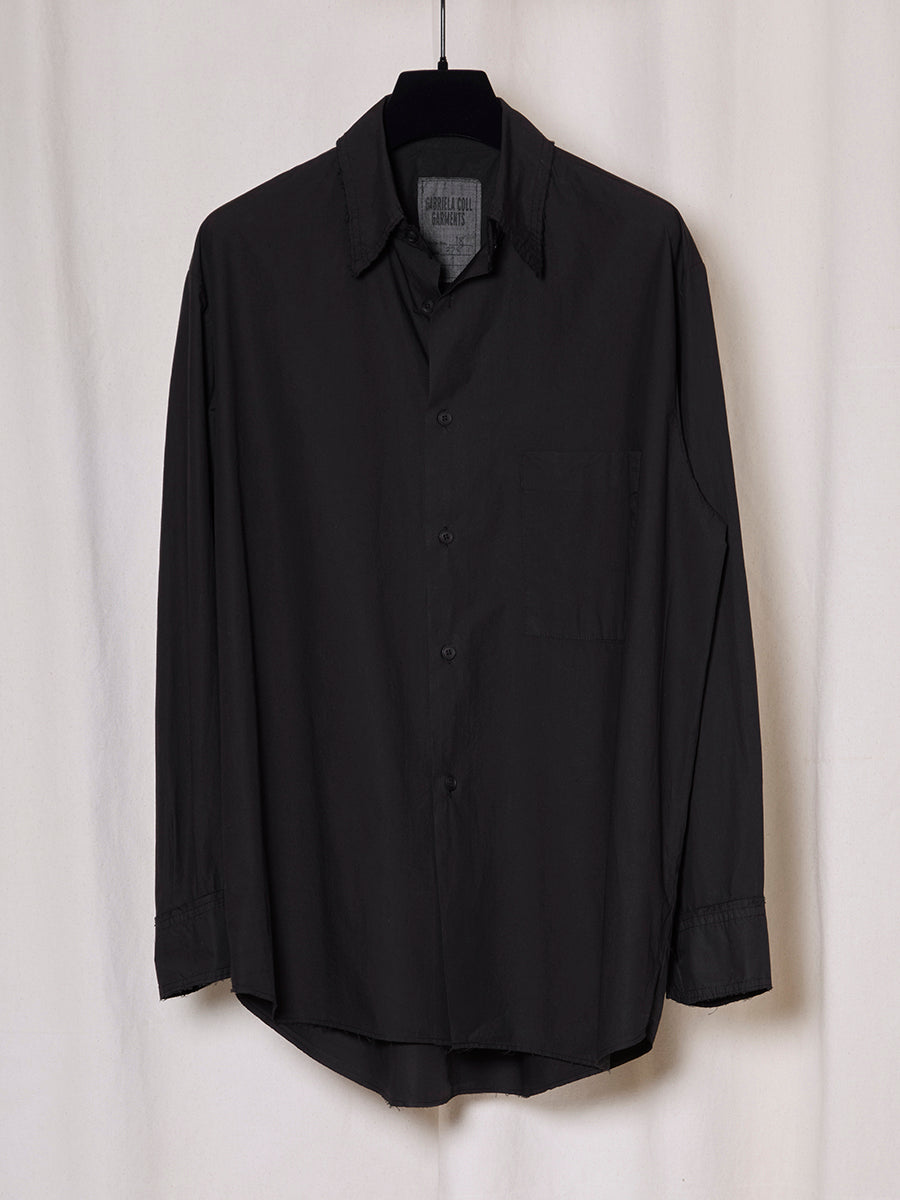 PREORDER S20 NO.328 BLACK POPLIN OVERSIZED SHIRT