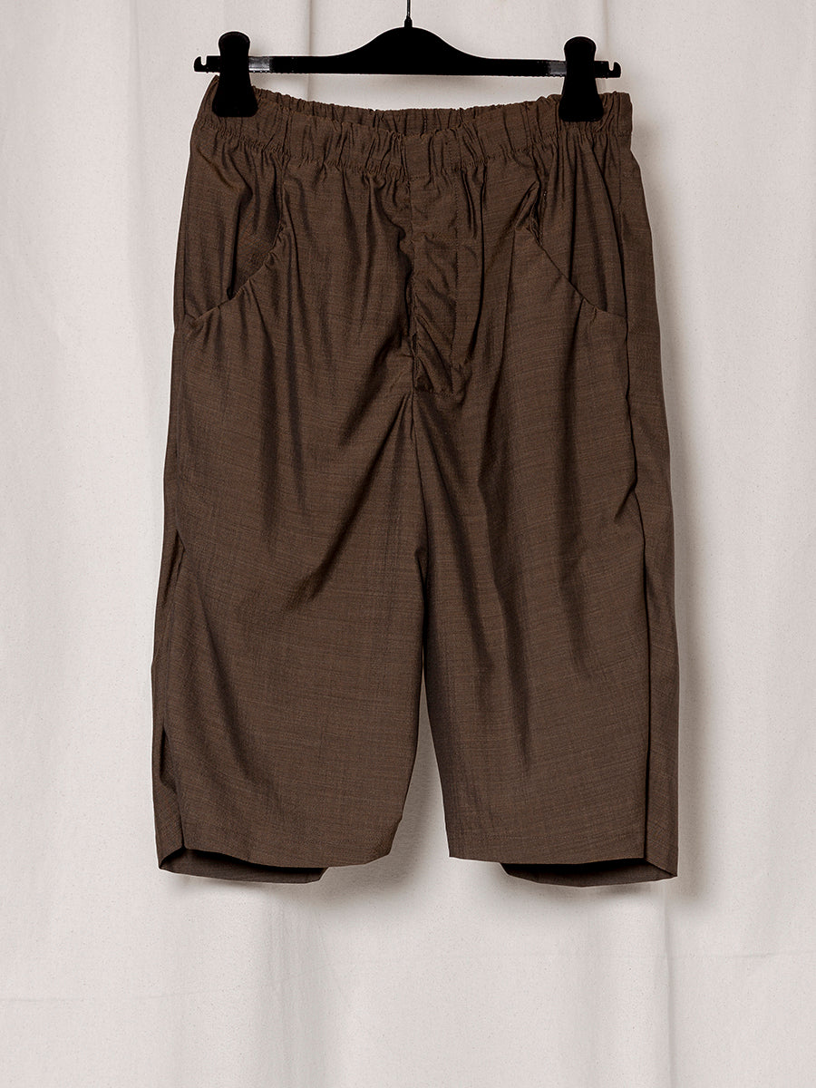 S18 NO.330 SUMMER WOOL DRAPED SHORT TROUSERS