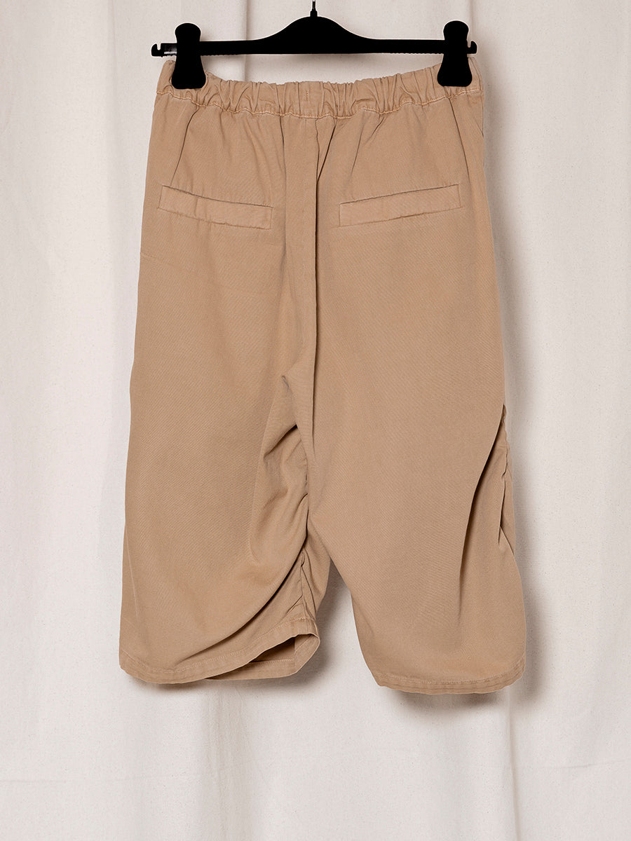 S18 NO.330 SAND THIN CANVAS SHORT TROUSERS
