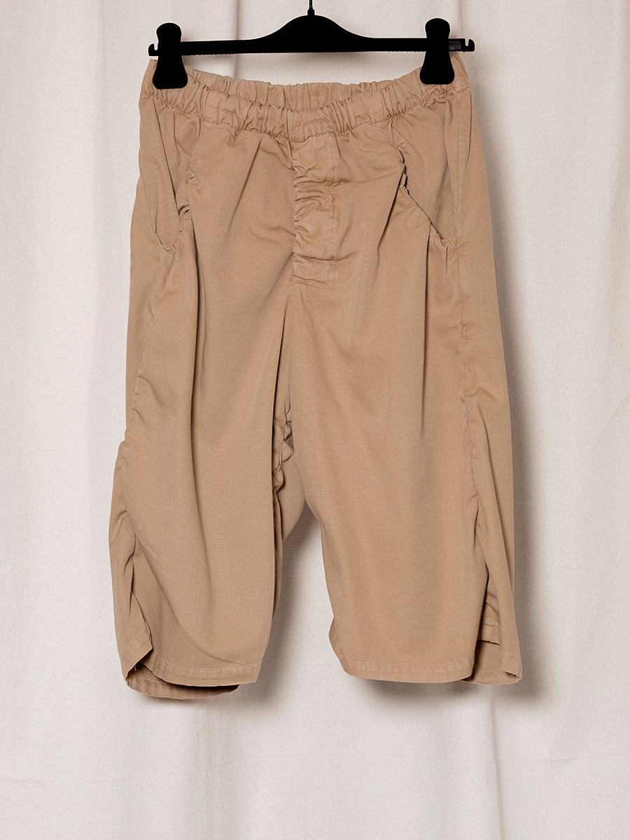 S18 NO.330 SAND THIN CANVAS SHORT TROUSERS