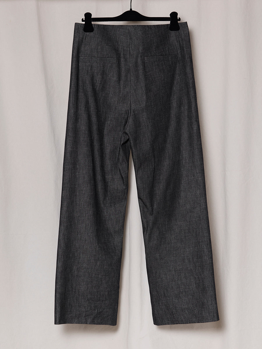 PRE-ORDER S19 NO.343 DENIM PLEATED TROUSERS