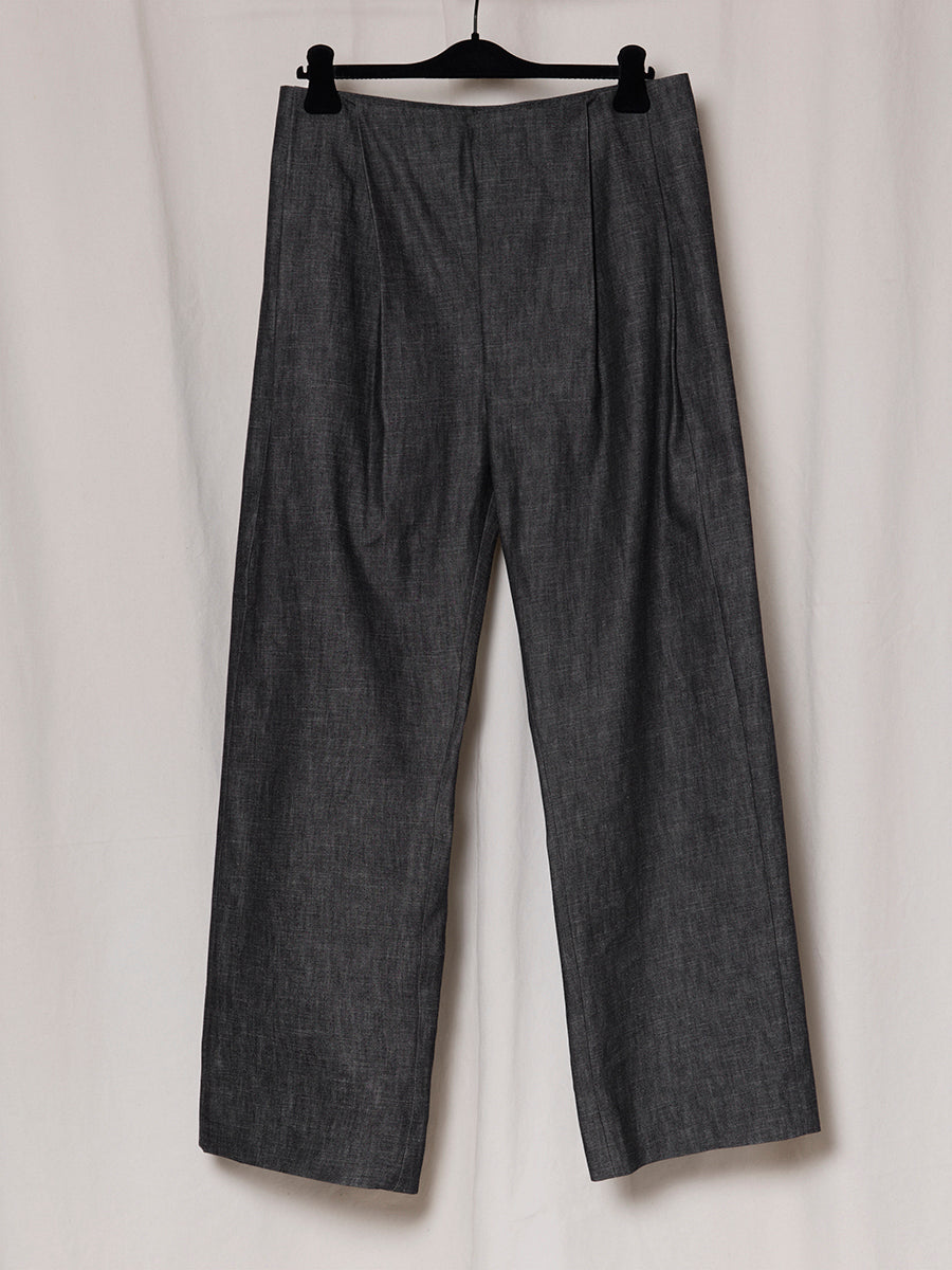 PRE-ORDER S19 NO.343 DENIM PLEATED TROUSERS