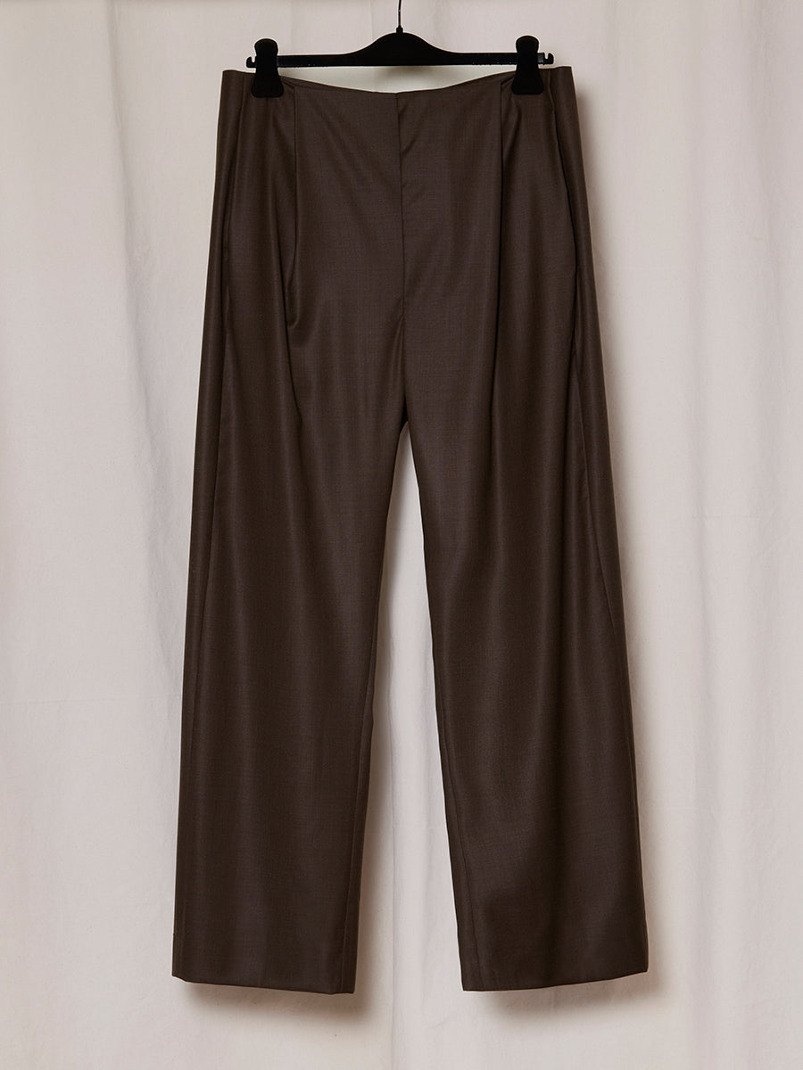 PRE-ORDER S19 NO.343 FINE WOOL PLEATED TROUSERS