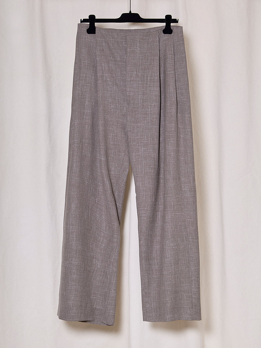 PREORDER S20 NO.343 FINE WOOL PLEATED TROUSERS