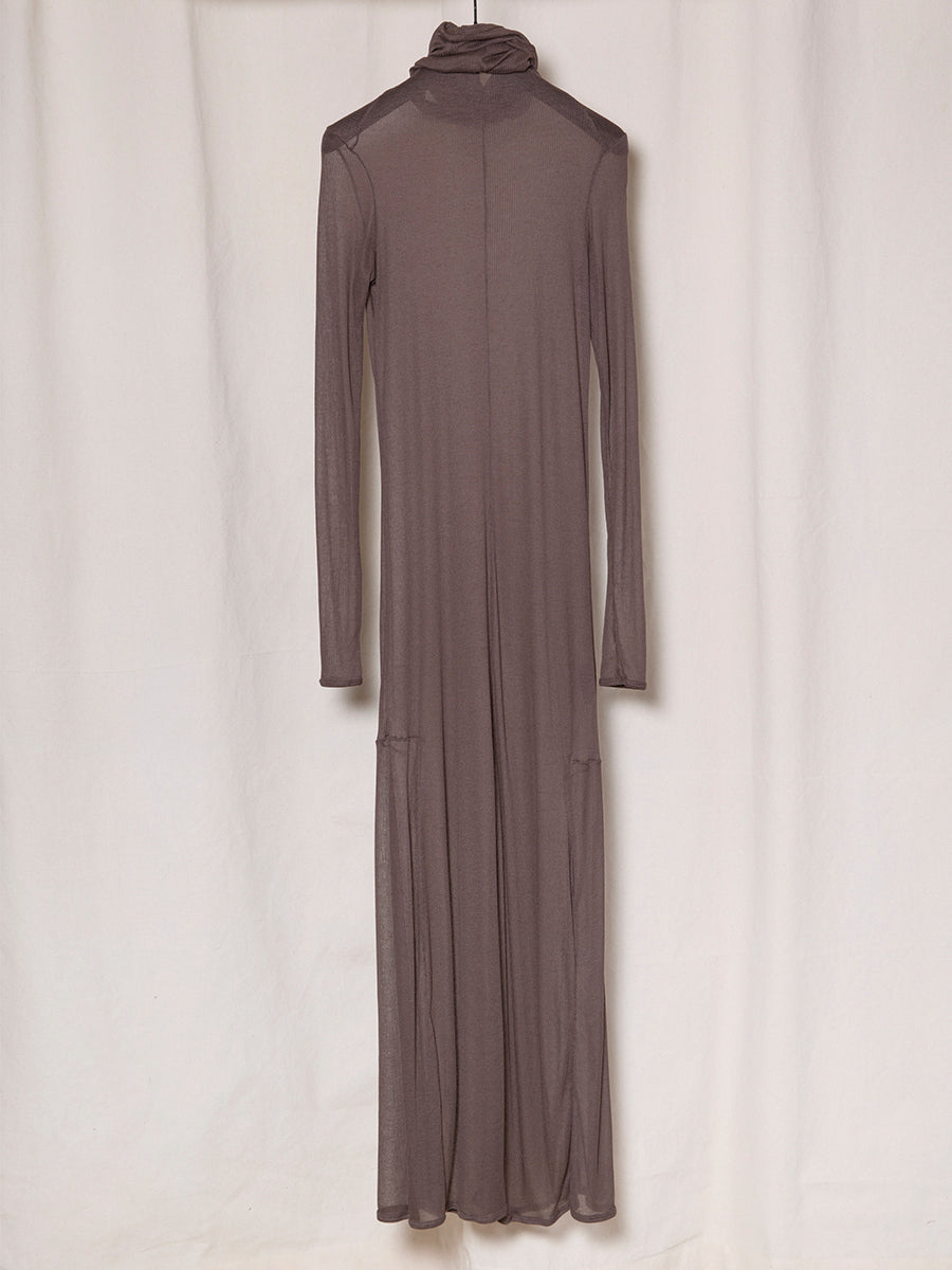 PRE-ORDER S19 NO.346 RIB JERSEY HIGH NECK DRESS
