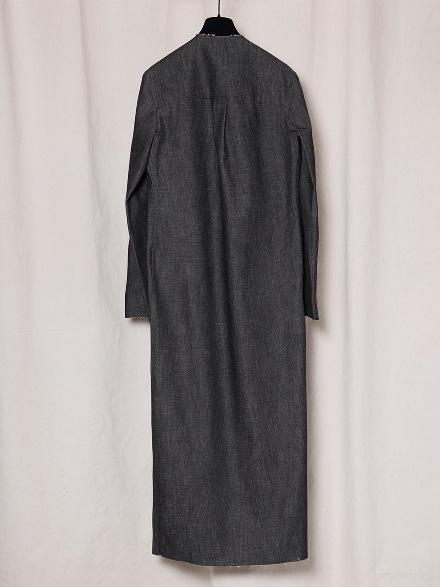 PRE-ORDER S19 NO.348 DENIM LONGSLEEVE SNAP DRESS