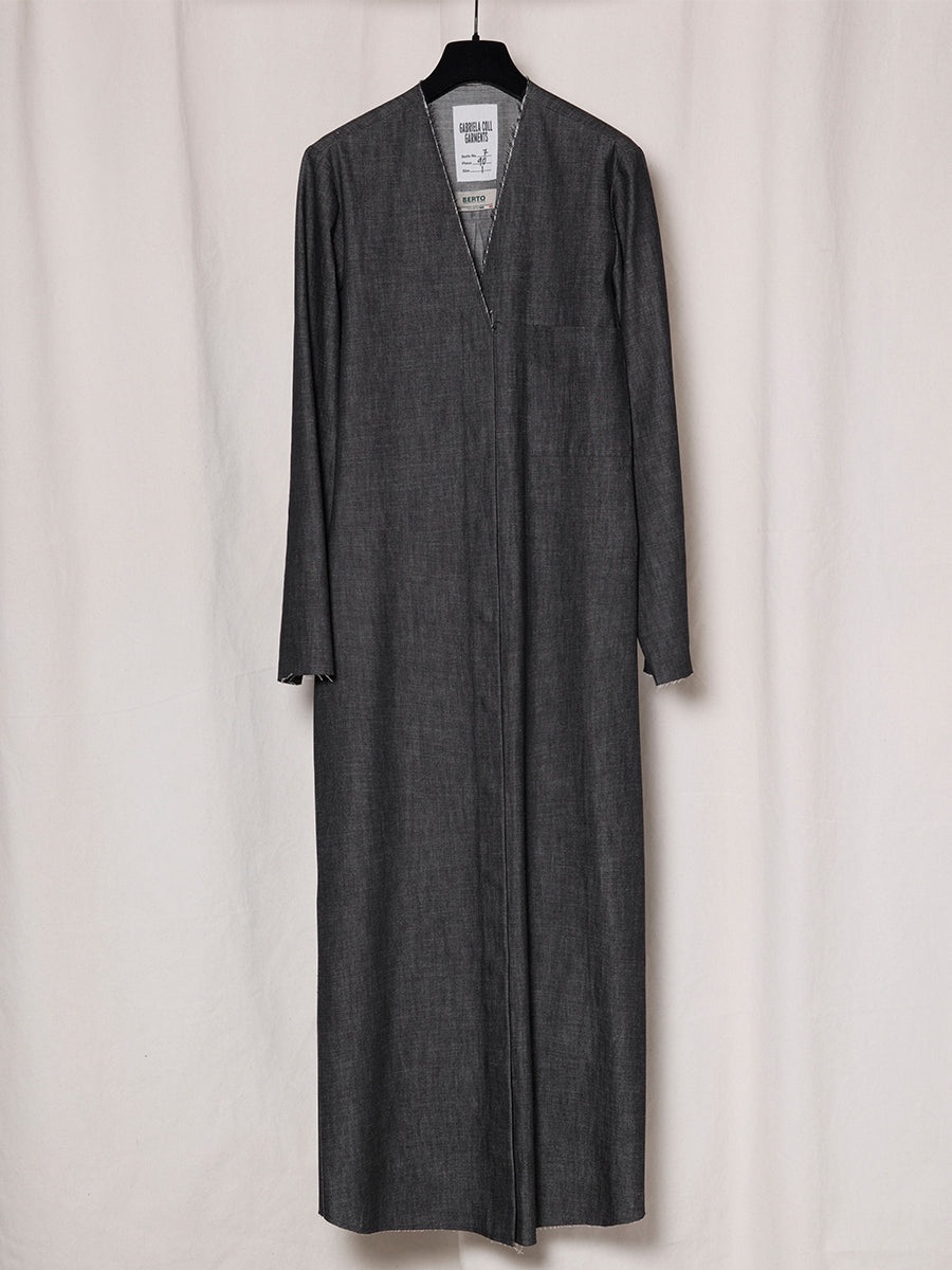 PRE-ORDER S19 NO.348 DENIM LONGSLEEVE SNAP DRESS