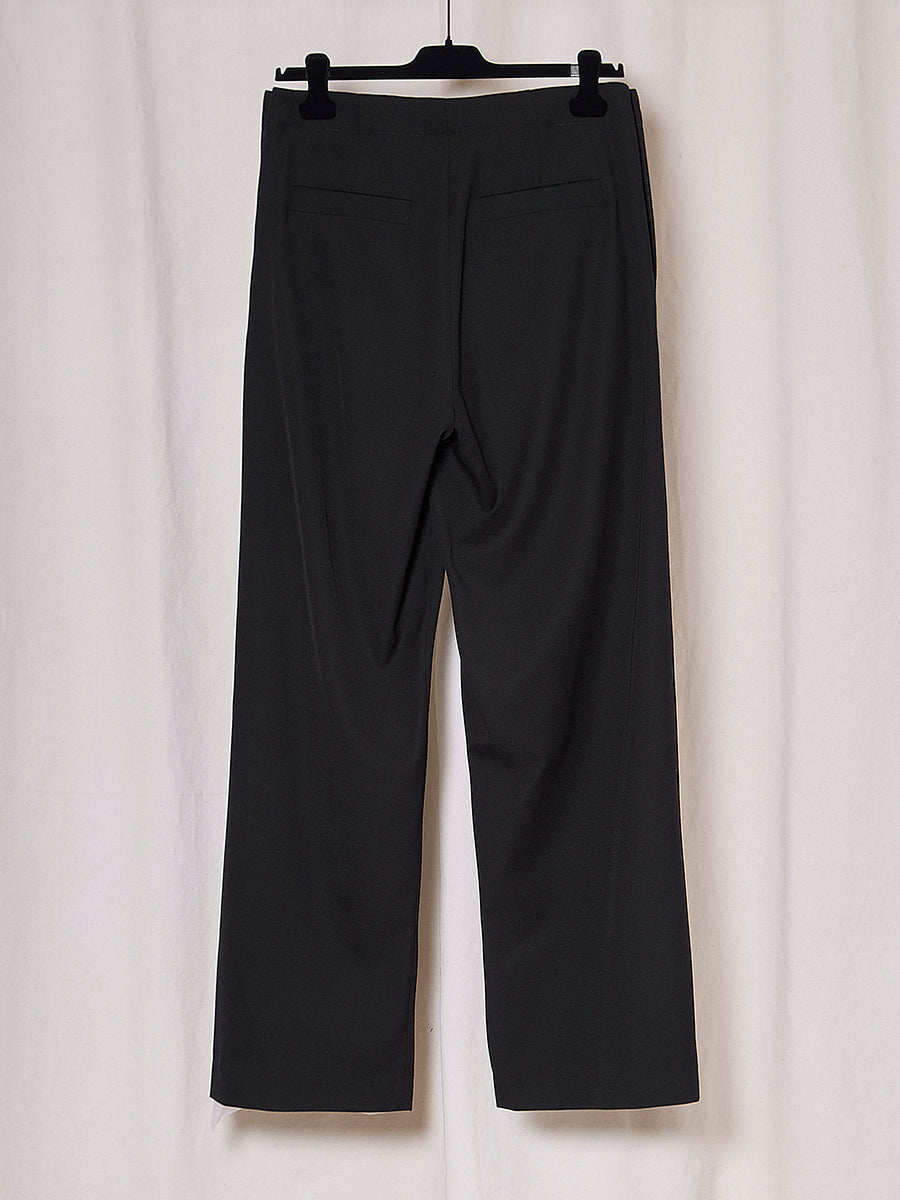PREORDER S20 NO.353 BLACK NYLWOOL BUTTON POCKET TROUSERS