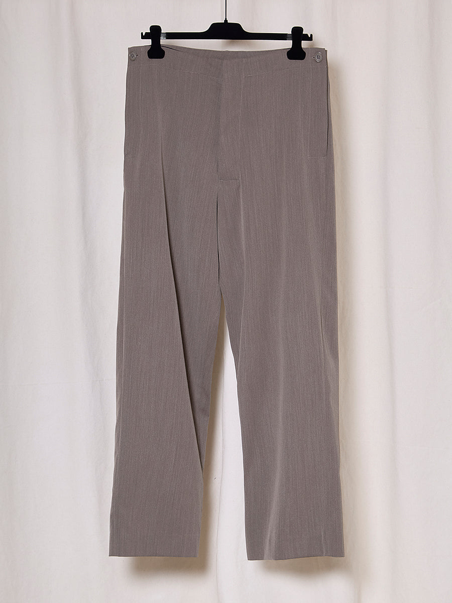 PREORDER S20 NO.353 GRANITE NYLWOOL BUTTON POCKET TROUSERS