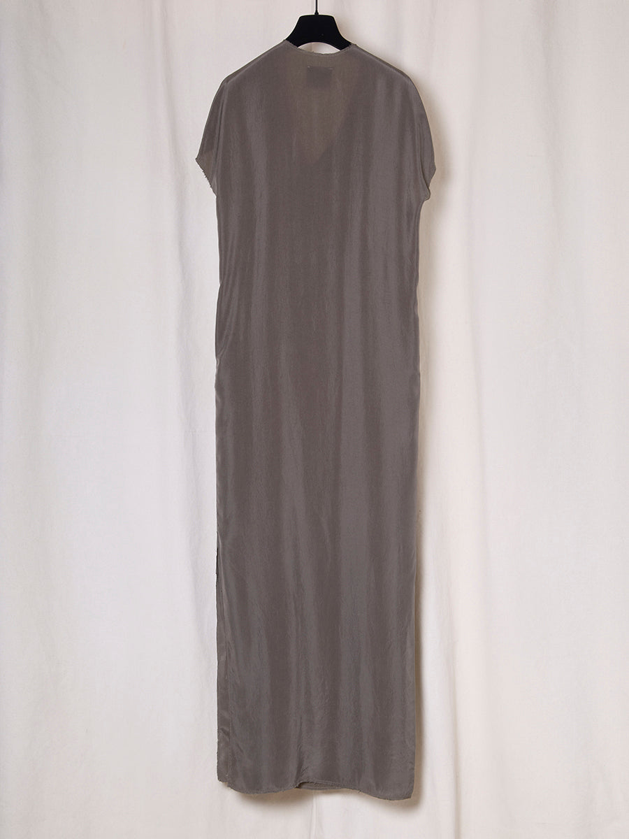 PREORDER S20 NO.354 CUPRO V-NECK POCKET DRESS