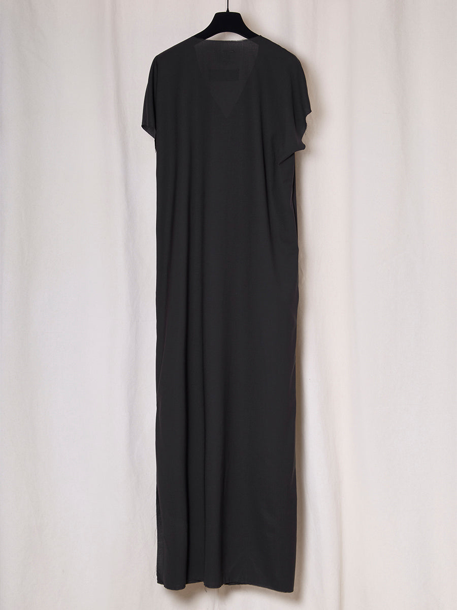 PREORDER S20 NO.354 FINE WOOL V-NECK POCKET DRESS