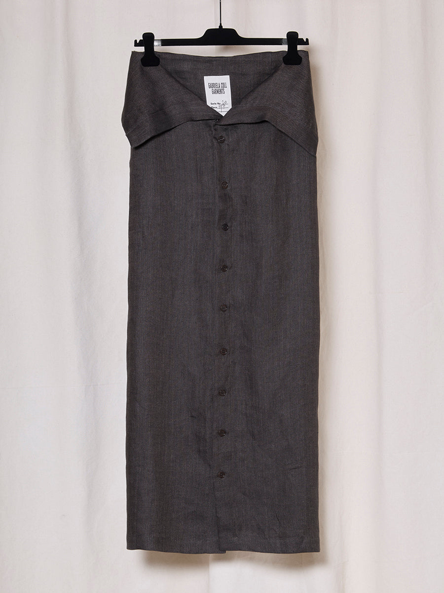 PREORDER S20 NO.357 LINEN FOLD POCKET SKIRT