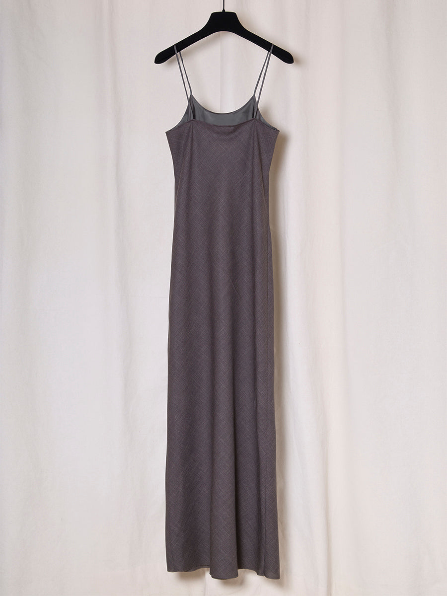 PREORDER S20 NO.360 FINE WOOL STRAP DRESS