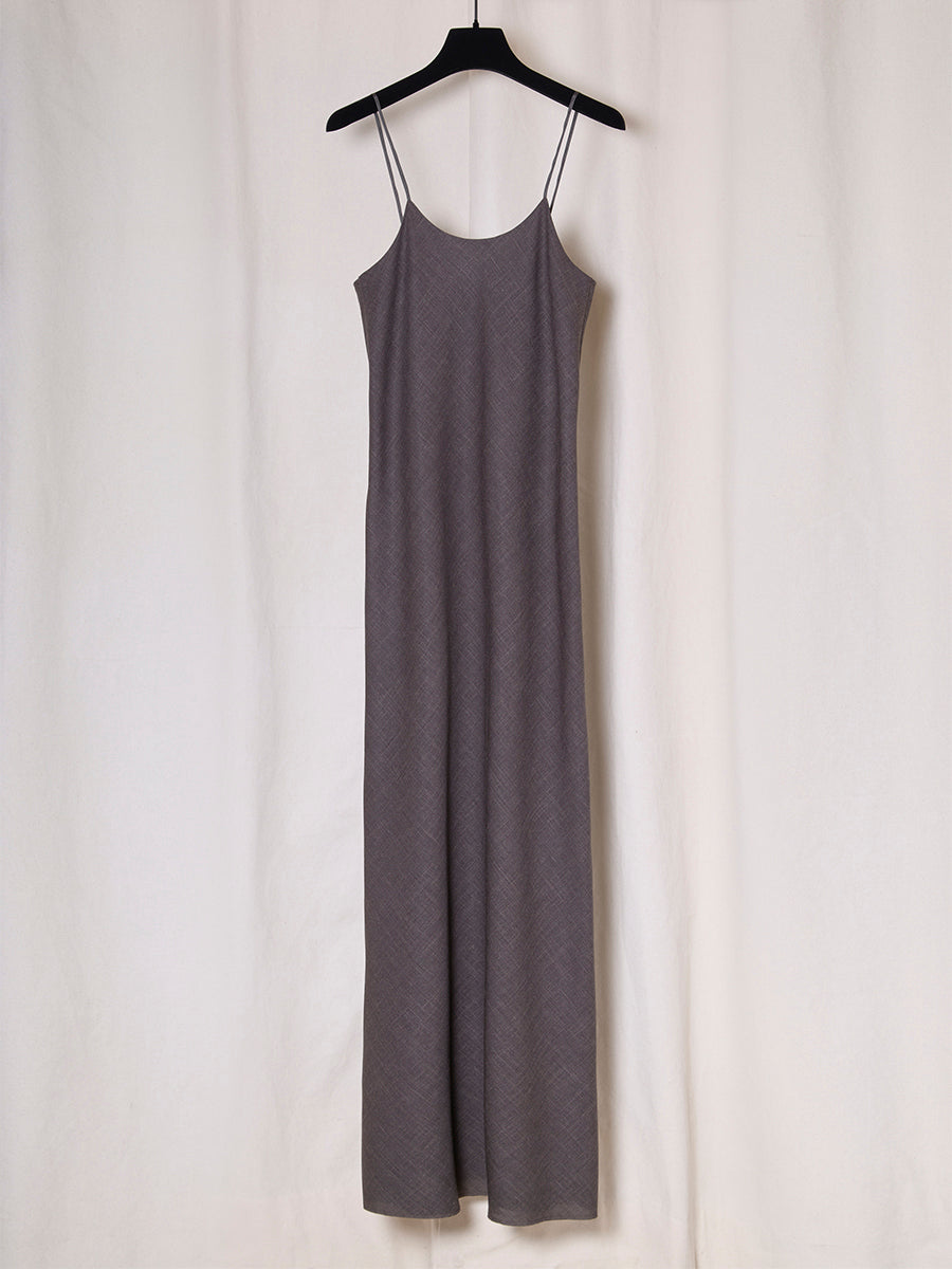 PREORDER S20 NO.360 FINE WOOL STRAP DRESS